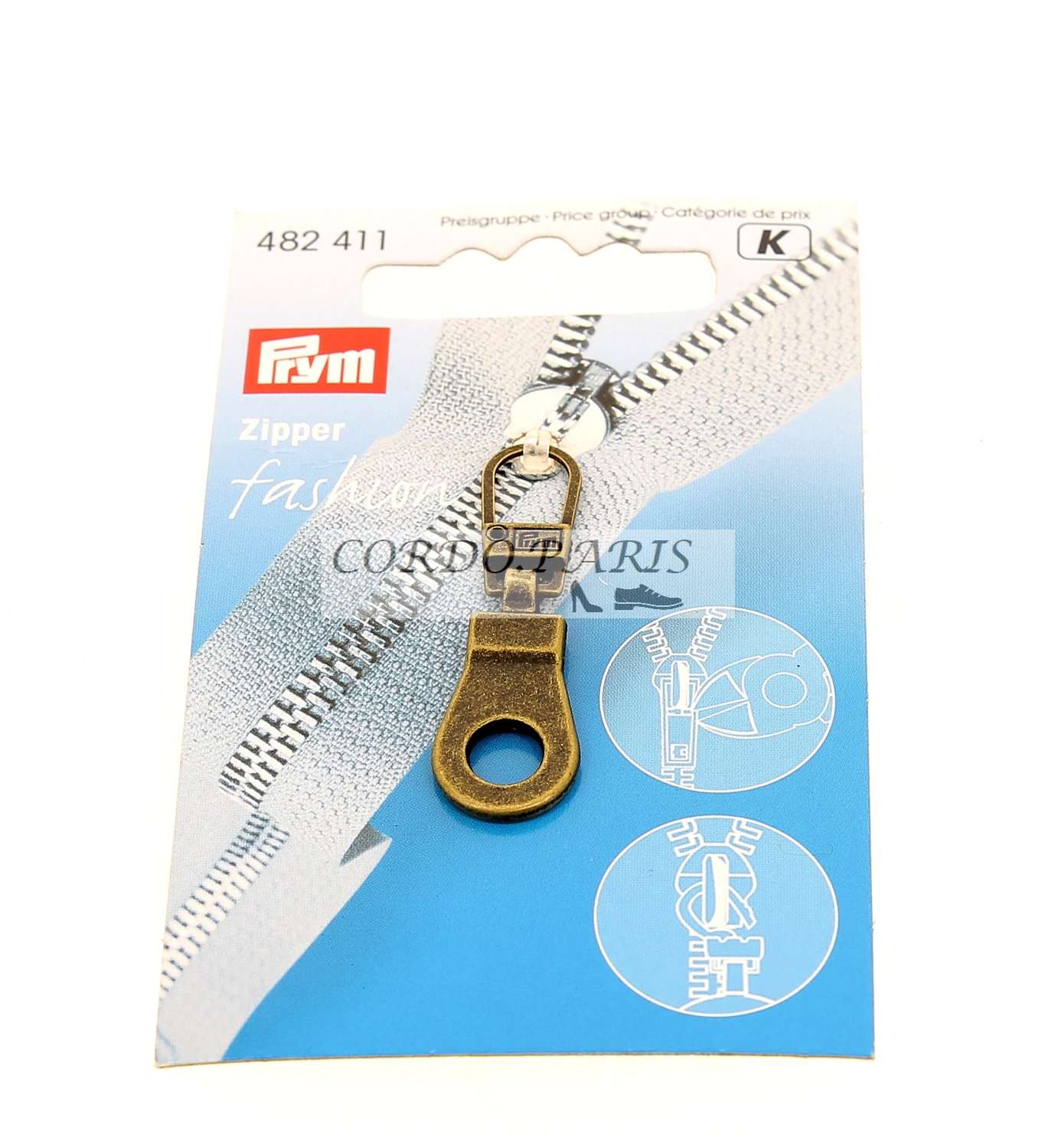 BLISTER ZIPPER 411 - MÉTAL BRONZE