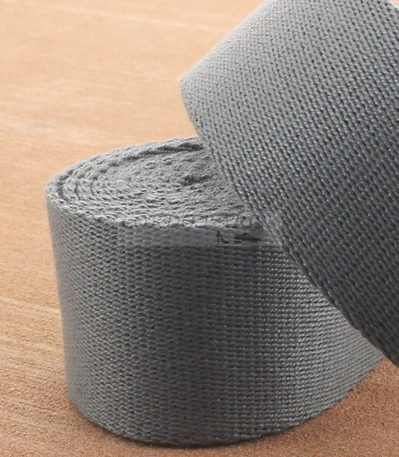 SANGLE POLYCOTON GRIS LARGEUR 40 mm