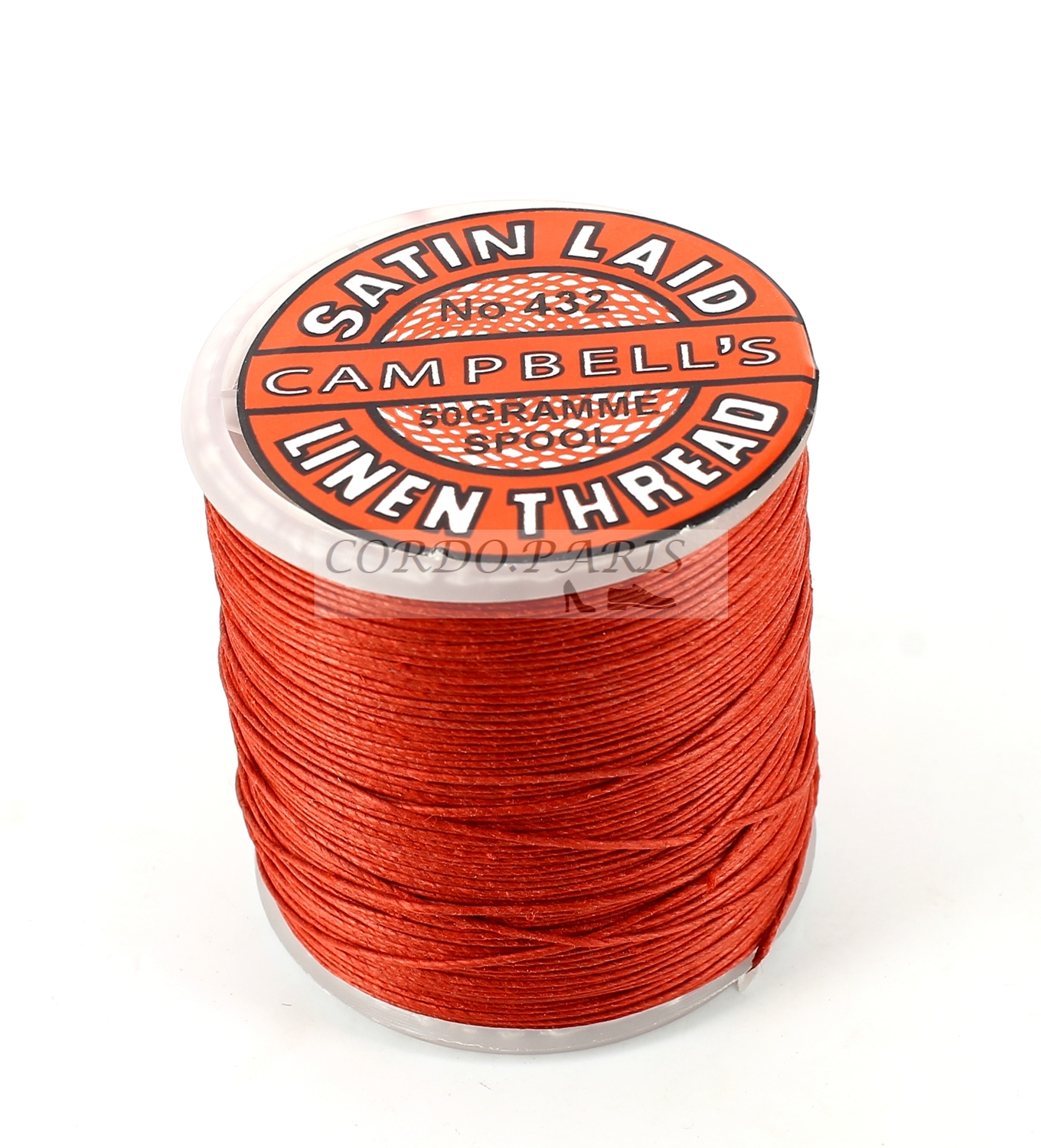 FIL LIN ETIQUETTE ROUGE N0 332 RED 38 BOBINE 50GR