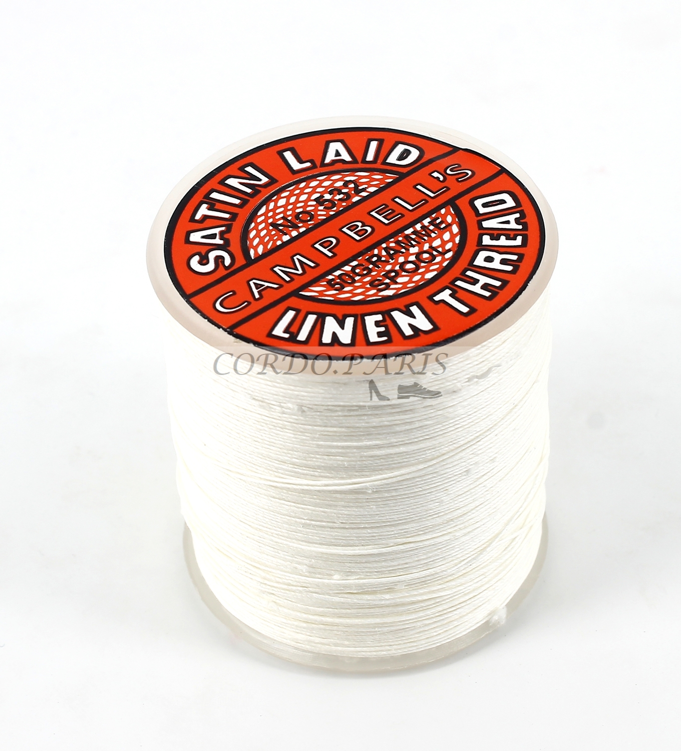 FIL LIN ETIQUETTE ROUGE N0 532 BLANC BOBINE 50GR