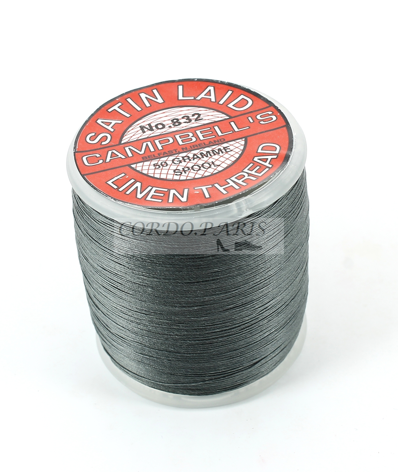 FIL LIN ETIQUETTE ROUGE NO 532 GRIS 59 BOBINE 50 GR