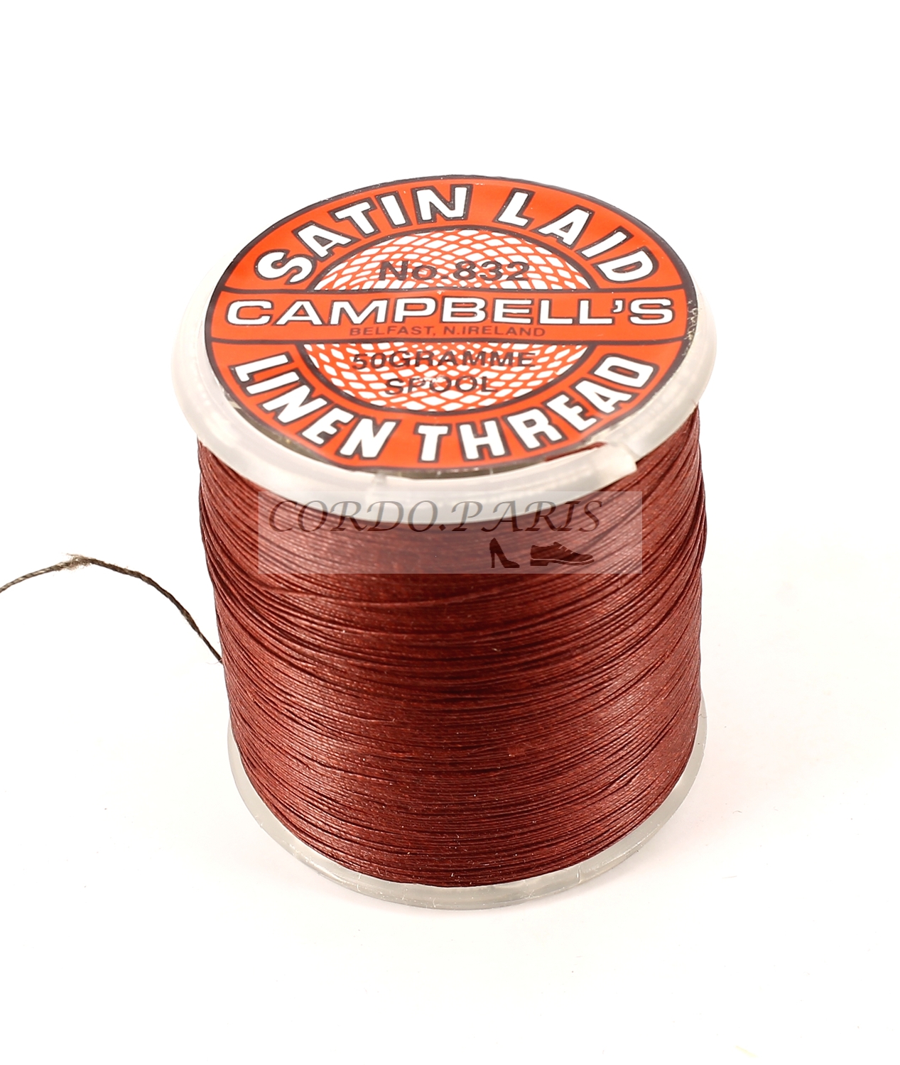 FIL LIN ETIQUETTE ROUGE NO 532 ACAJOU 36 BOBINE 50GR