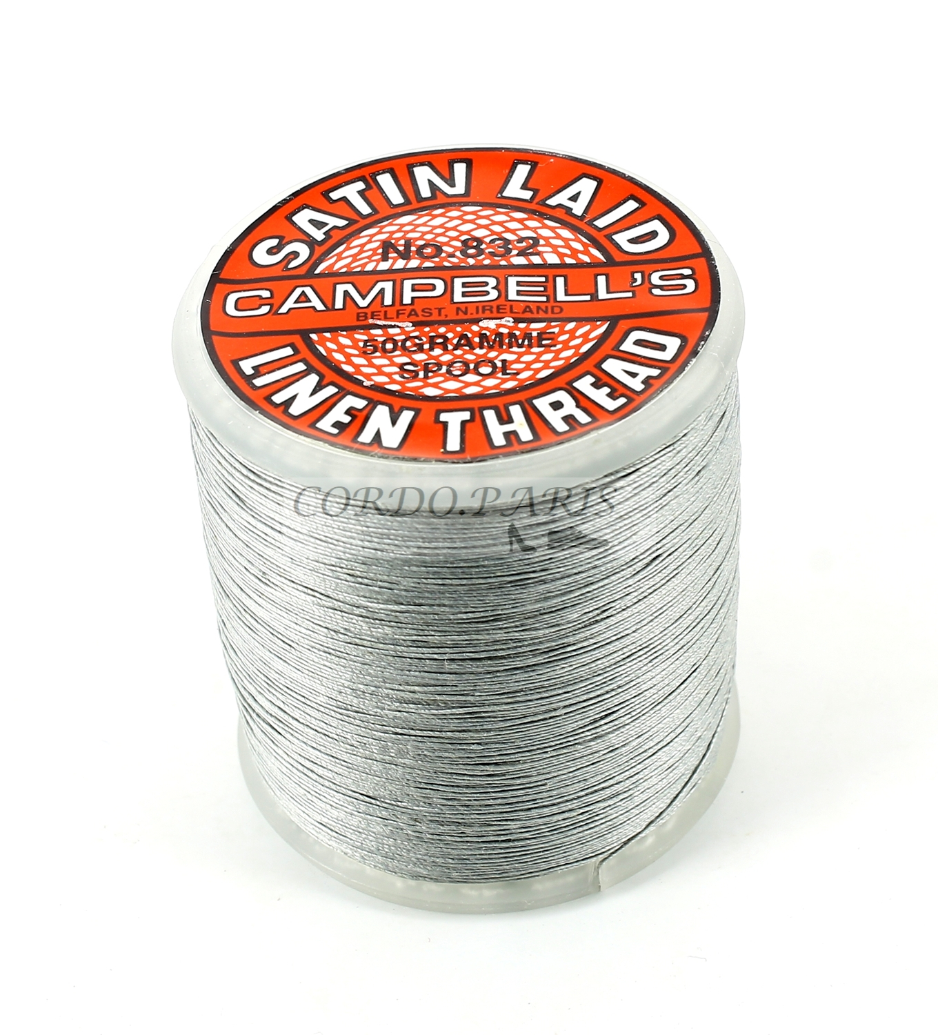 FIL LIN ETIQUETTE ROUGE N0 732 GRIS 54 BOBINE 50GR