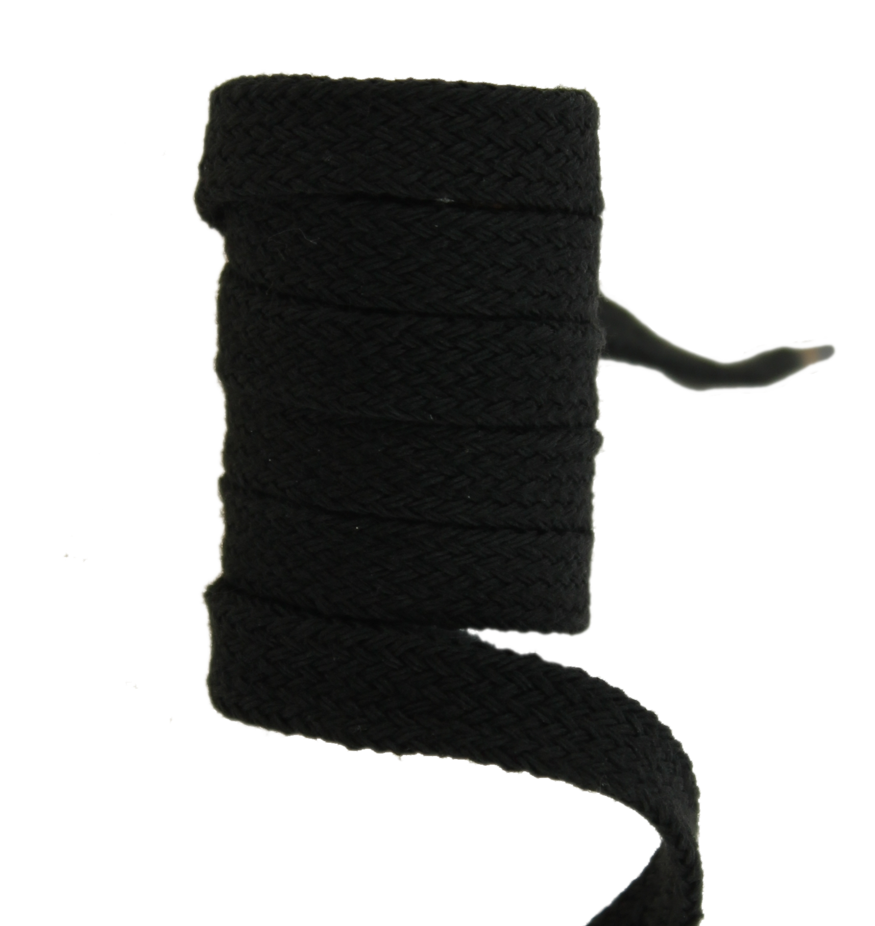 LACETS RINGPOINT PLAT LARGE 150 CM -  NOIR -  BOÎTE DE 6 PAIRES