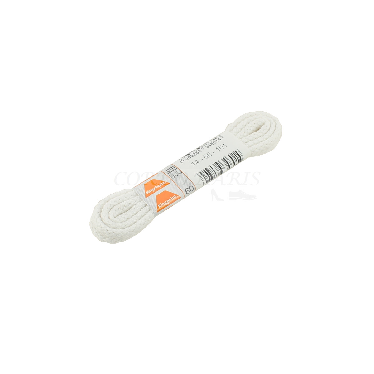 LACETS RINGPOINT CORDELETS 60 CM -  BLANC -  BOÎTE DE 10 PAIRES