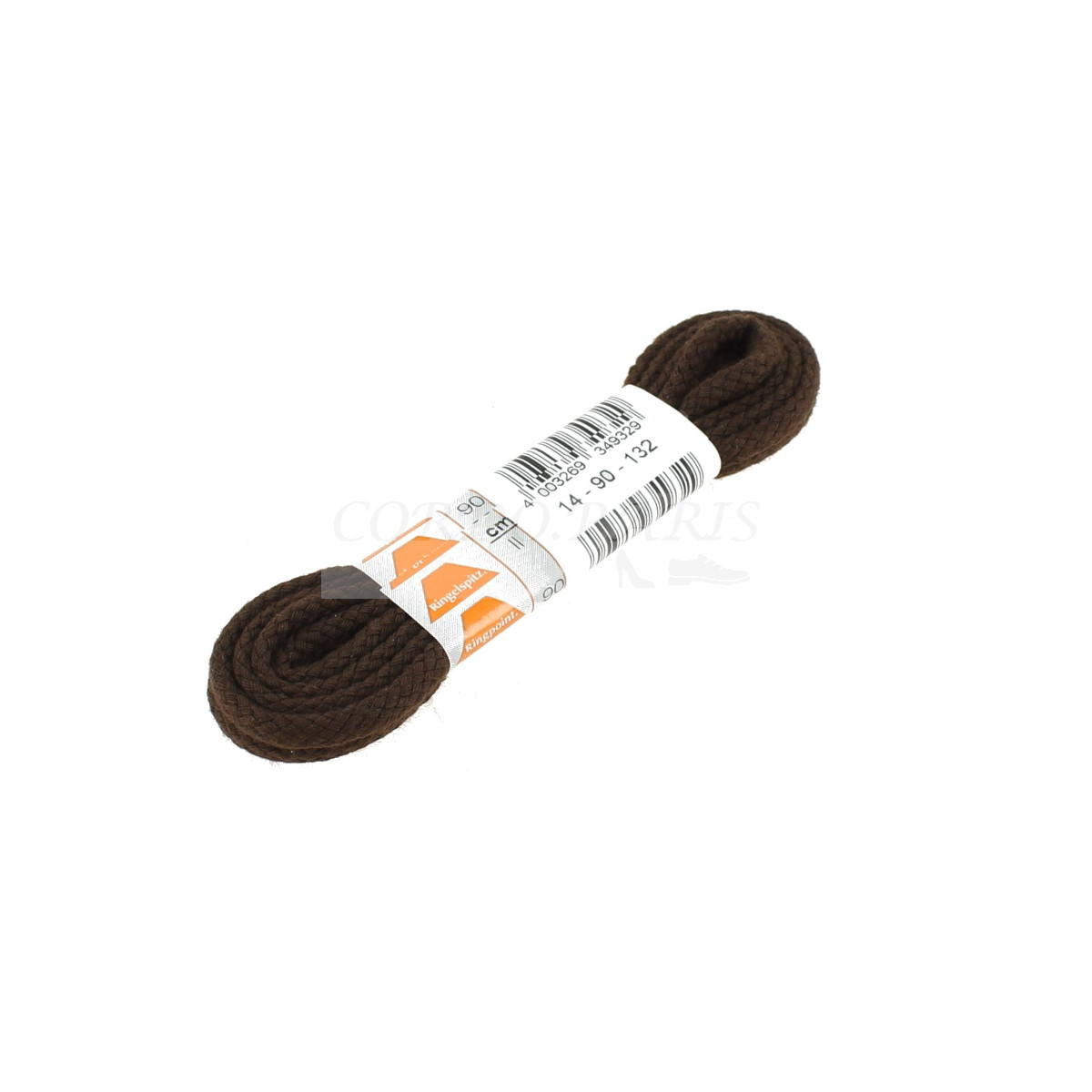 LACETS RINGPOINT CORDELETS 90 CM -  MARRON FONCÉ -  BOÎTE DE 8 PAIRES