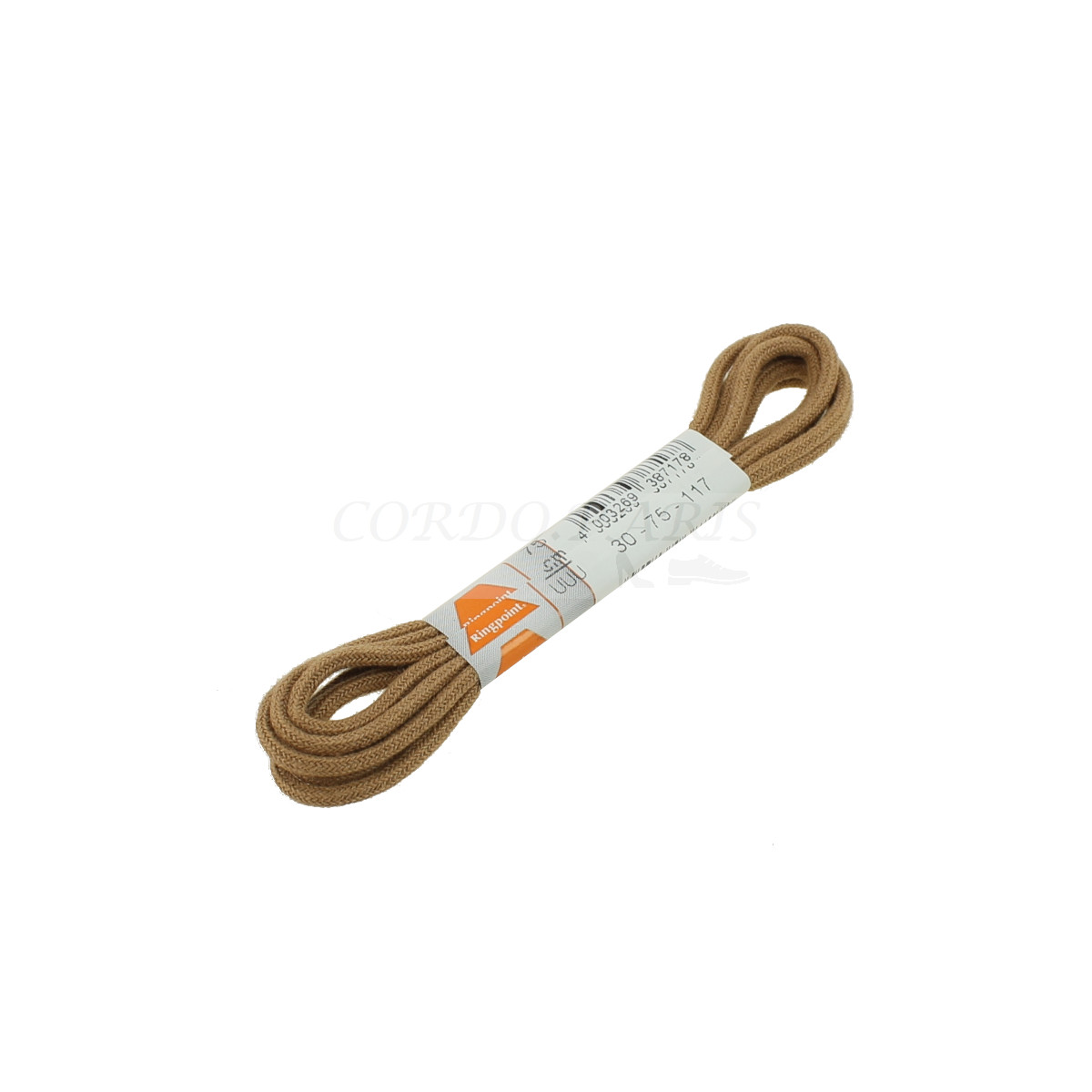 LACETS RINGPOINT RONDS FINS 75 CM -  BEIGE -  BOÎTE DE 10 PAIRES