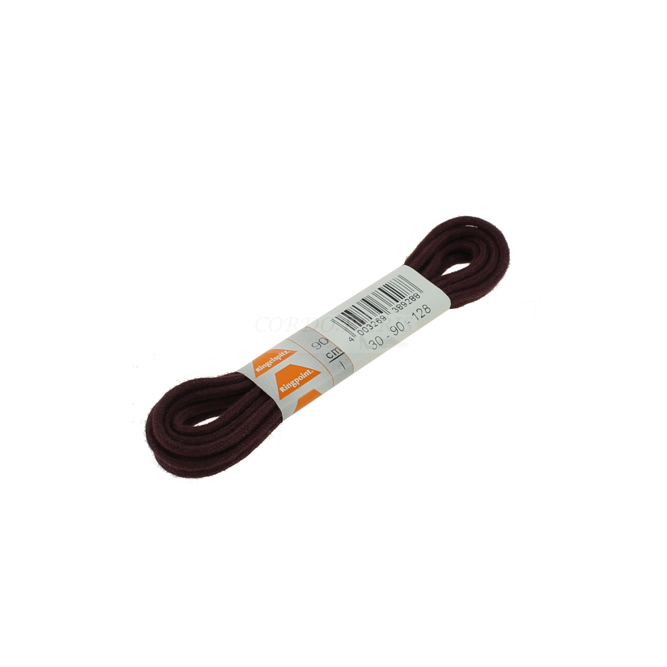 LACETS RINGPOINT RONDS FINS 120 CM -  BORDEAUX -  BOÎTE DE 8 PAIRES