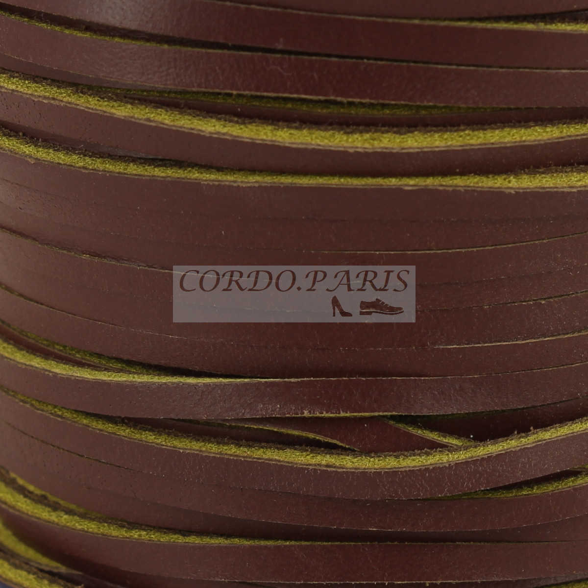 LACET CUIR JAUNE ET MARRON CHAUSSURES BATEAU