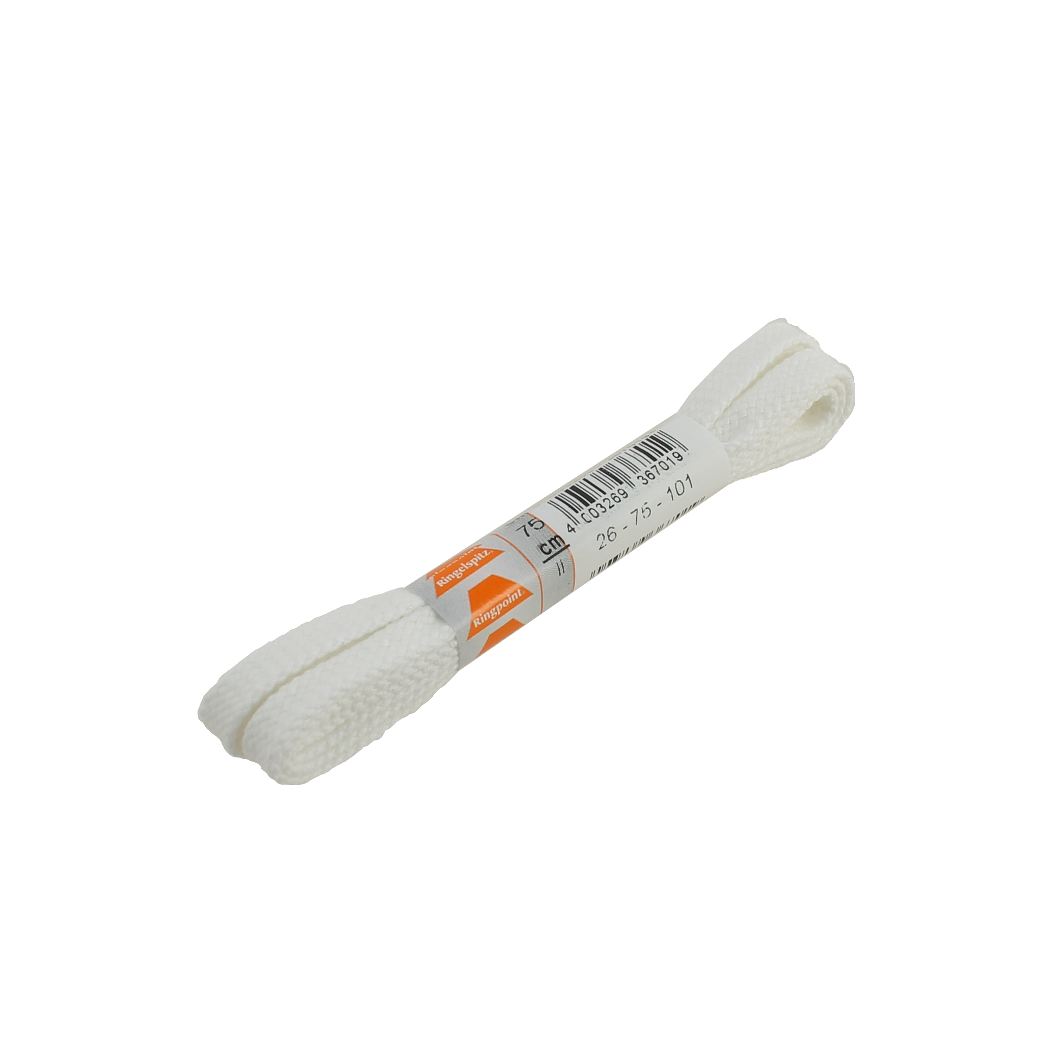 LACETS PLATS MOYEN BLANC PUR