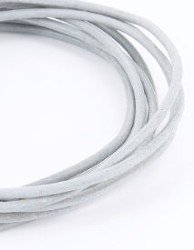 LACET CUIR ROND GRIS