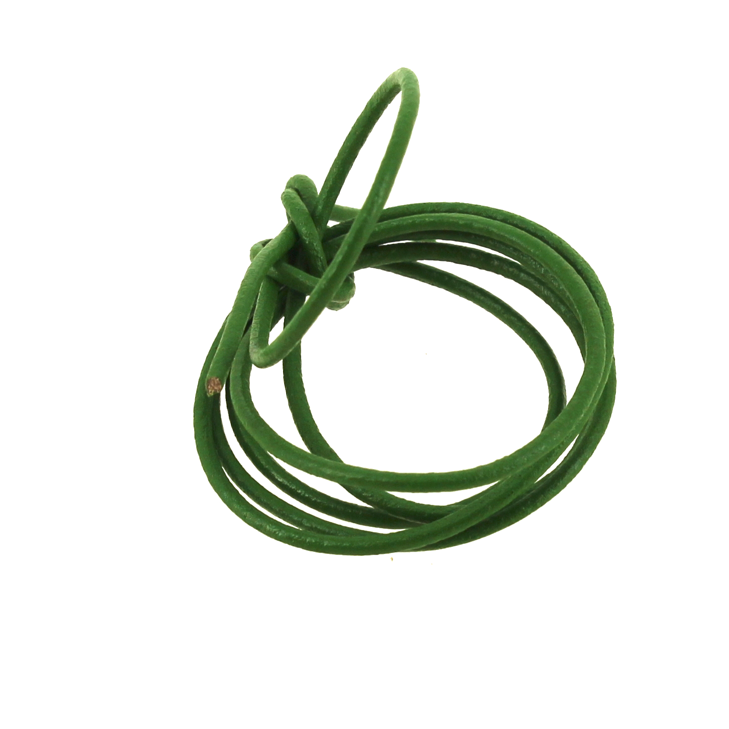 LACET CUIR ROND VERT