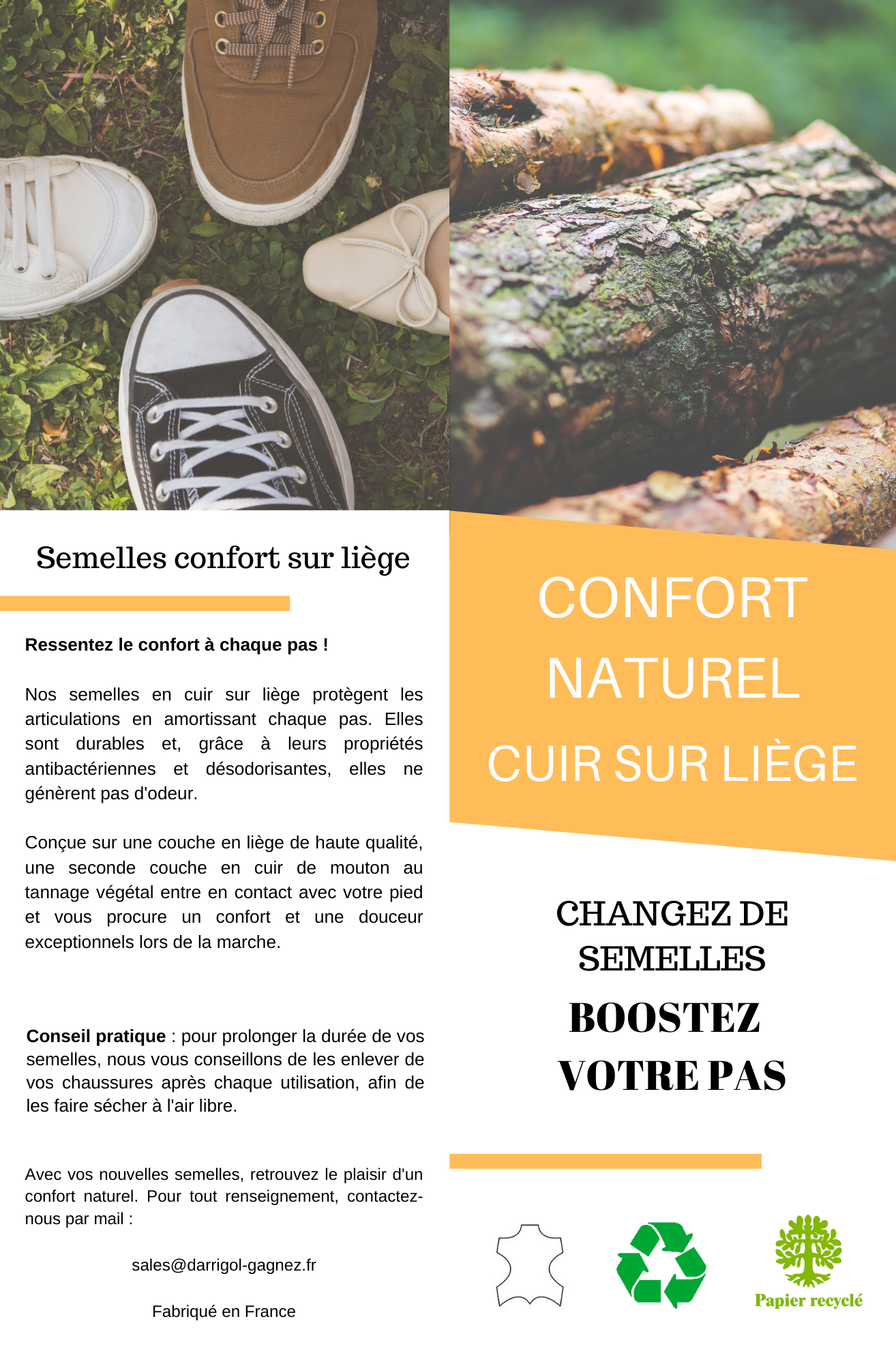 SEMELLE DARRIGOL CUIR SUR LIEGE