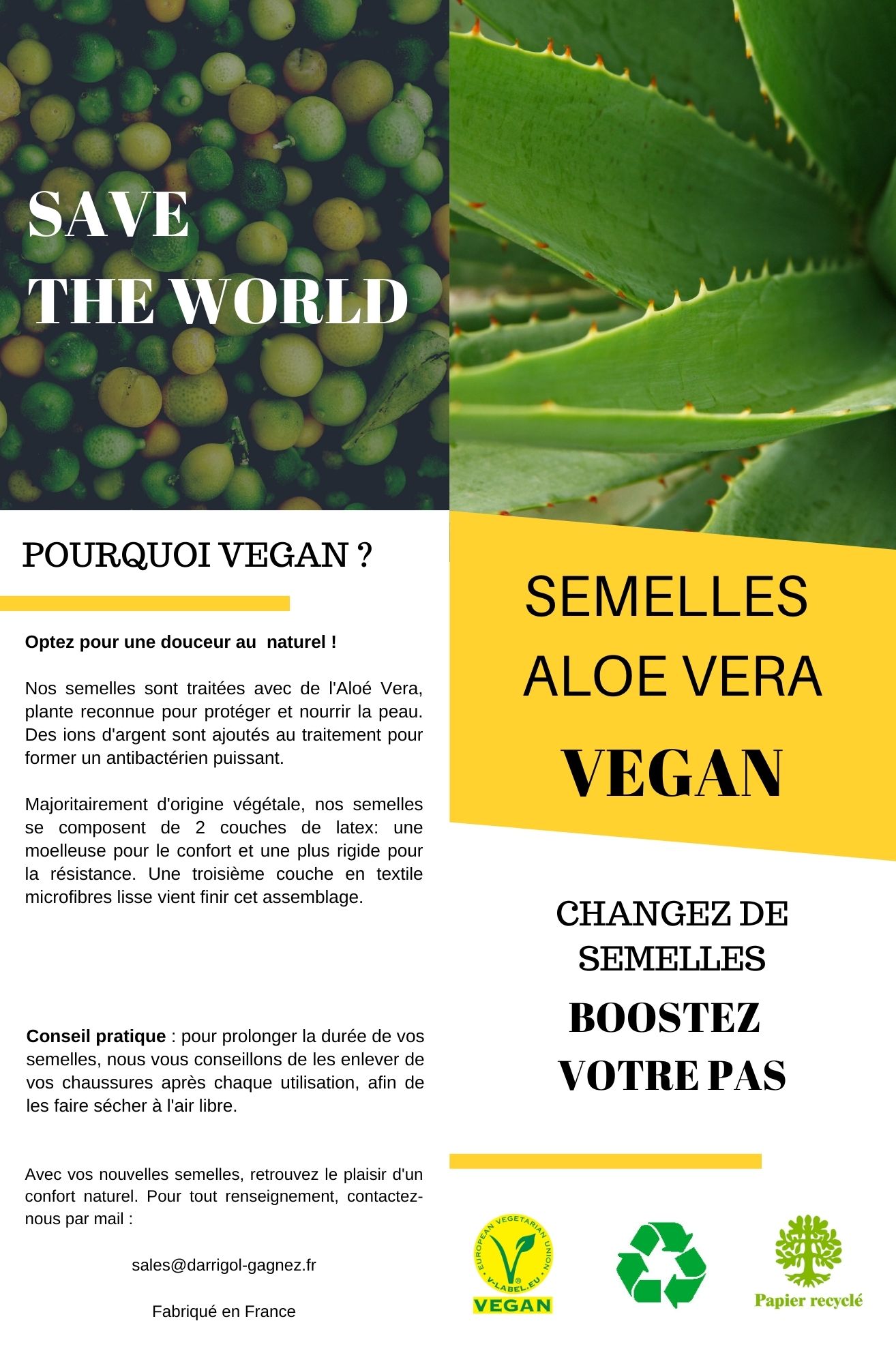 SEMELLE DARRIGOL VEGAN ALOE VERA