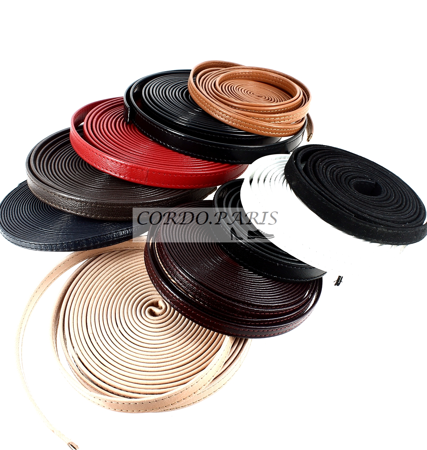 BRIDE DE CUIR PIQUEE 16 MM